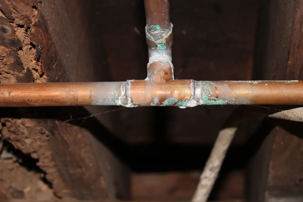 Green Corrosion On Copper Pipe